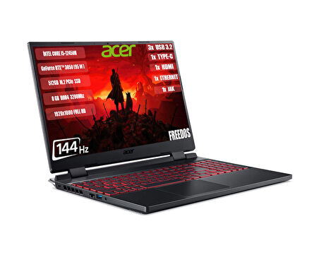 Acer Nitro 5 AN515-58-544K Intel I5-12450H 8GB 512GB SSD RTX3050 15.6" FHD IPS 144hz Freedos Taşınabilir Bilgisayar NH.QFJEY.007
