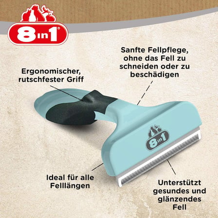 8in1 Perfect Coat DeShedder  Köpekler İçin Tarak L