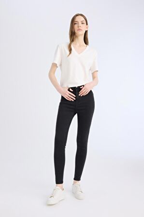 DeFacto Jegging Yüksek Bel Bilek Boy Dar Paça Basic Düz Jean Pantolon B7498AX25SPNM36