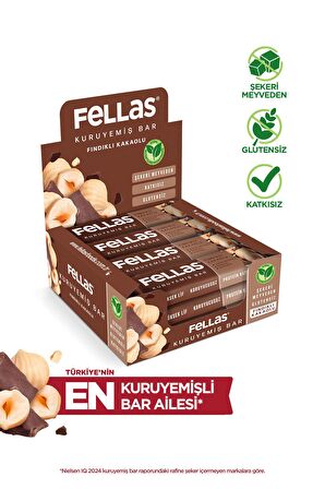 Fındıklı Kakaolu Kuruyemiş Bar 30g x12 Adet