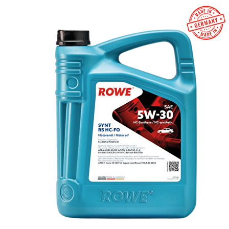 ROWE HIGHTEC SYNT RS SAE 5W-30 HC-FO MOTOR YAĞI 5 LİTRE