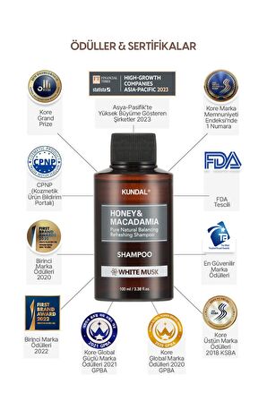 Kırılma Karşıtı, Besleyici Şampuan Kundal Honey & Macadamia Nature Shampoo 100ml (White Musk)