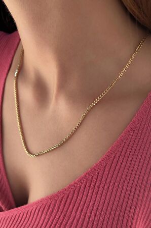 14 Ayar Altın Küp Örme Zincir 2.27 mm