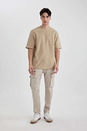 DeFacto Comfort Regular Fit Rahat Kalıp Bisiklet Yaka Baskılı Kısa Kollu Tişört B5812AX24SPBG732