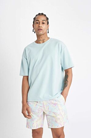 DeFacto Regular Fit Desenli Kısa Boy Deniz Şortu B7558AX24HSYL236