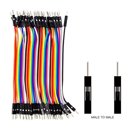 40 Pin Erkek - Erkek Dupont Kablo - 10cm