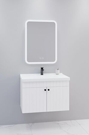 Avien 80 Cm Banyo Dolabı Cmr Led Aynalı - Boy Dolap Hariç
