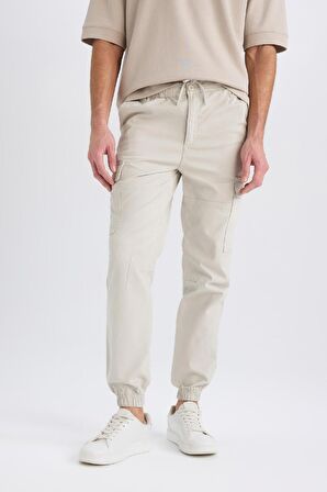 Regular Gabardin Jogger Pantolon Kargo Cepli Beli Paçası Lastikli