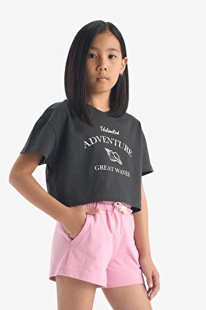 DeFacto Kız Çocuk Beli Lastikli Baskılı Şort A2455A825HSPN444