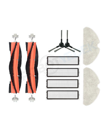 Dreame D9 Max Gen 2 Uyumlu Yedek Fırça Hepa Filtre Mop Seti-10 Parça