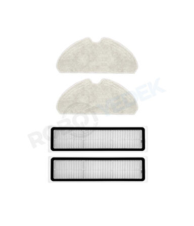 Dreame D9 Max Gen 2 Uyumlu Yedek Mop ve Hepa Filtre-4 Parça