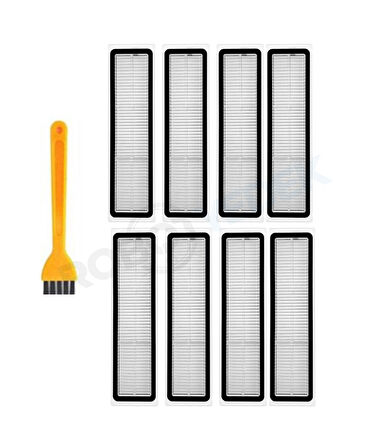 Dreame D9 Max Gen 2 Uyumlu Yedek Hepa Filtre ve Temizleme Fırçası-9 Parça