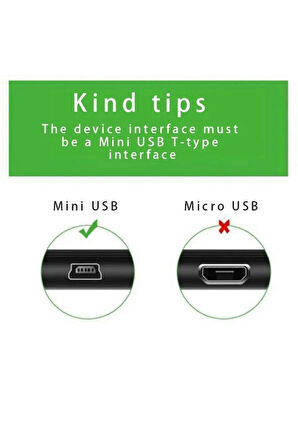  Mini Usb To Usb Data Şarj Kablosu Kamera Mp3 Mp4 Ps3 Radyo Navigasyon Şarj Kablosu Piramit Uç 1.5 Metre