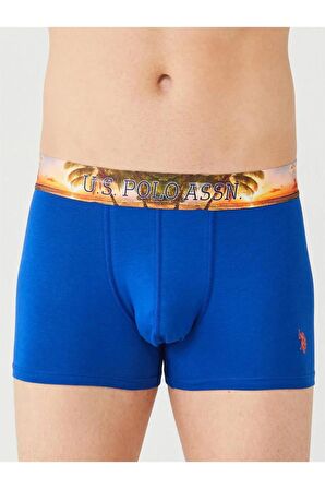 U.S. Polo Assn. Erkek 3'lü Boxer Turuncu-Saks-Antrasit