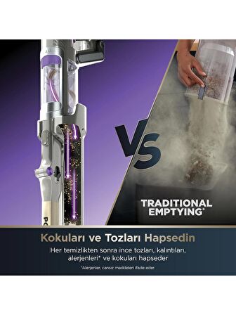 Shark PowerDetect Clean&Empty Auto-Empty Sistemli Pet Başlıklı Şarjlı Dikey Süpürge