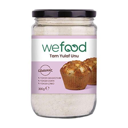 Wefood Glutensiz Tam Yulaf Unu 300 gr