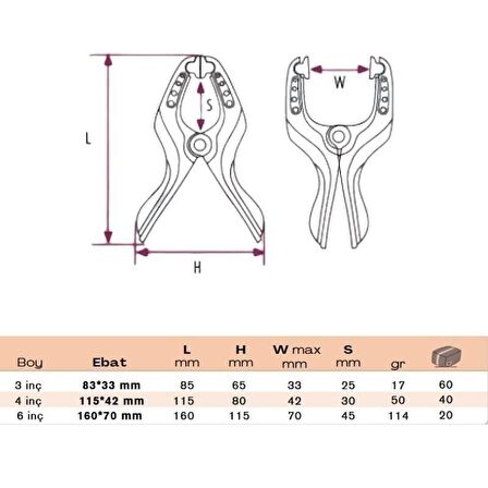 BULUT Mandal Tipi Plastik İşkence 4 inç Orta Boy 115*42 mm
