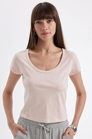 DeFacto Regular Fit Bisiklet Yaka Penye Basic Kısa Kollu Tişört D4455AX24HSPN681