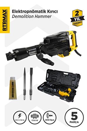RTM2760 Elektropnömatik Sds Hex Kırıcı 1700 W 60 Jul