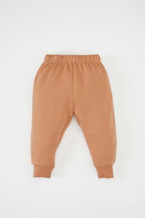 DeFacto Kız Bebek 2'li Takım Baskılı Bisiklet Yaka Sweatshirt Üst Beli Lastikli Eşofman Altı D0815A524AUBN564