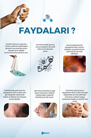 Gümüş Iyon & Biyopolimer Kitin Teknolojili Hasta Vücut Temizleme Havlusu (12 Adet)