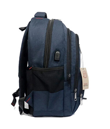 Su Geçirmez Europa Export Kumaş Sırt Çantası Usb Bağlantılı Ortopedik Sırt Detaylı