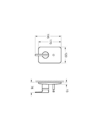 Artema Suit U A42286 Ankastre Banyo Bataryası, Sıva Üstü, Krom