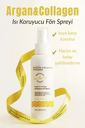 Argan Collagen Isı Koruyucu Saç Şekillendirici Fön Spreyi(FÖN SUYU) 250 ml