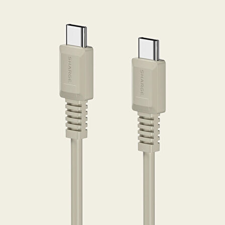 Sharge Retro USB-C to USB-C 100W Hızlı Şarj Kablosu