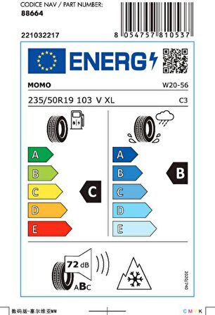 Momo 235/50 R19 103V XL North Pole W-20 Kış Lastiği ( Üretim Yılı: 2024 )