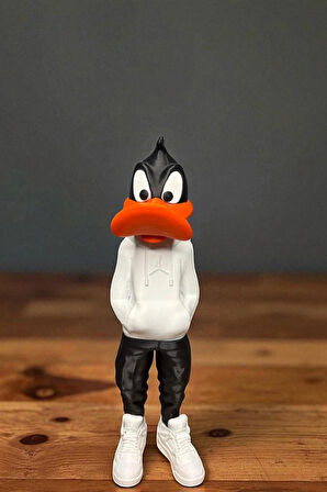 26 CM 3D baskı Daffy Duck figürü, Looney Tunes figür, çizgi film figürü