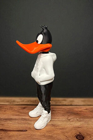 26 CM 3D baskı Daffy Duck figürü, Looney Tunes figür, çizgi film figürü