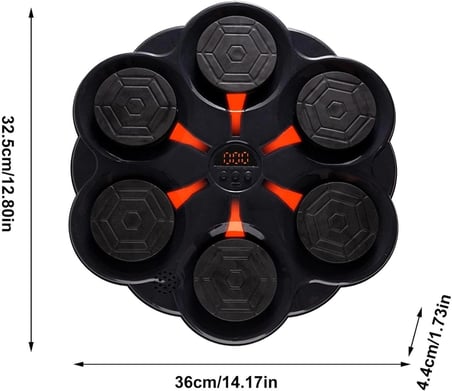 Duvar Boks Makinesi Müzikli Bluetooth Hoparlör Özellikli Led Işıklı Ritimli 9 Mod Seviye Ayarlı Box