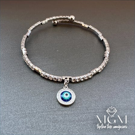 Zirkon Taşlı Nazar Boncuğu Bileklik - Kbl0027