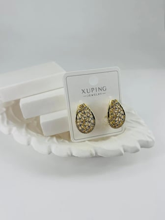 Zirkon Taşlı Pirinç Zirkon Küpe - Kp00340