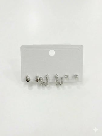 Yılan Detaylı Altılı Küpe - Kp00609