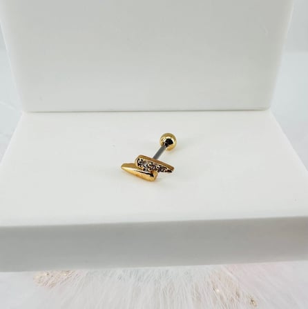 Zirkon Taşlı Uç Kısmı : Pirinç Kıkırdak Bar Uzunluğu : 6 Mm / Bar Kalınlığı 0.8 Mm / Top Boyu 3 Mm -