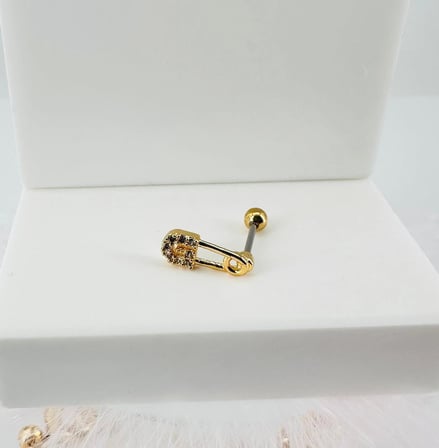 Zirkon Taşlı Uç Kısmı : Pirinç Kıkırdak Bar Uzunluğu : 6 Mm / Bar Kalınlığı 0.8 Mm / Top Boyu 3 Mm -