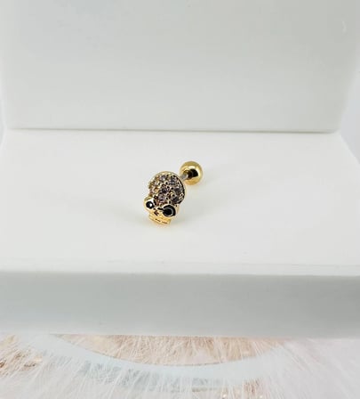 Zirkon Taşlı Uç Kısmı : Pirinç Kıkırdak Bar Uzunluğu : 6 Mm / Bar Kalınlığı 0.8 Mm / Top Boyu 3 Mm -
