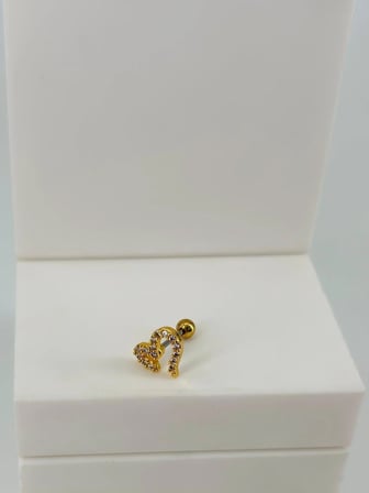 Zirkon Taşlı Uç Kısmı : Pirinç Kıkırdak Bar Uzunluğu : 6 Mm / Bar Kalınlığı 0.8 Mm / Top Boyu 3 Mm  