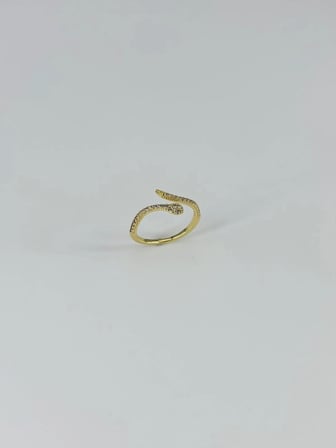 Ayarlanabilir    Zirkon Taşlı Pirinç Bijuteri Yüzük - Yz0199-1