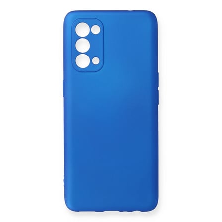 Oppo Reno 5 Kılıf First Silikon - Mavi