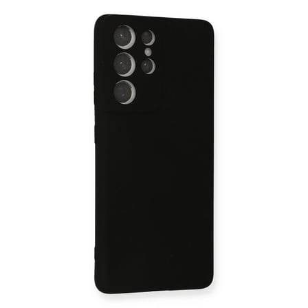 Samsung Galaxy S21 Ultra Kılıf Nano İçi Kadife Silikon - Siyah