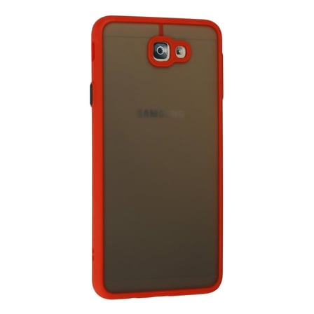 Samsung Galaxy J7 Prime Kılıf Montreal Silikon Kapak - Kırmızı