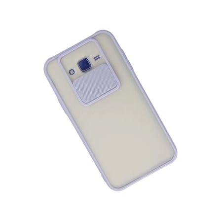 Samsung Uyumlu Galaxy J7 Kılıf Palm Buzlu Kamera Sürgülü Silikon - Lila