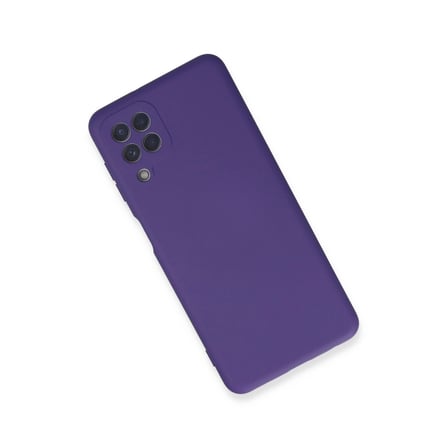 Samsung Galaxy A22 Kılıf Nano İçi Kadife Silikon - Mor