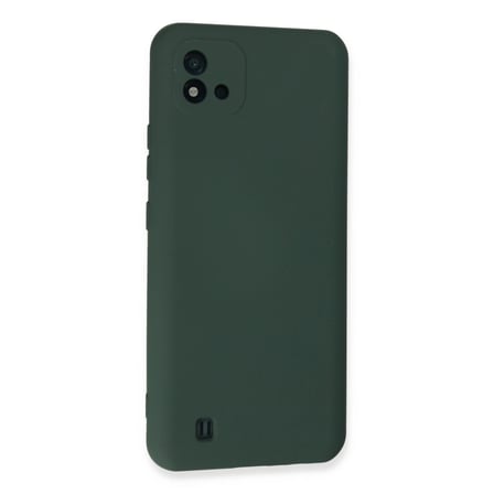 Realme C11 2021 Kılıf Nano İçi Kadife Silikon - Koyu Yeşil