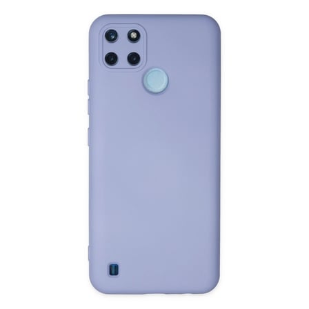 Realme C25y Kılıf Nano İçi Kadife Silikon - Lila