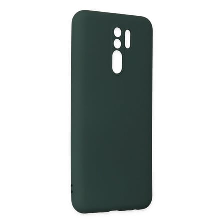 Xiaomi Redmi 9 Kılıf Nano İçi Kadife Silikon - Koyu Yeşil