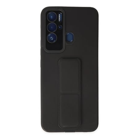 Tecno Pova Neo Kılıf Mega Standlı Silikon - Siyah